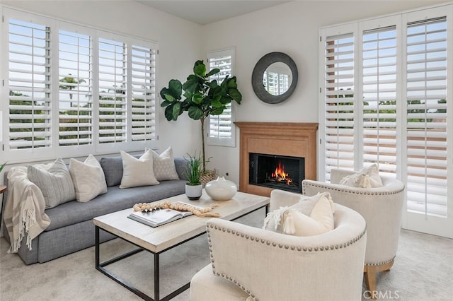 1501 Reggio Aisle, Irvine, CA 92606 - carpeted living area with a warm lit fireplace