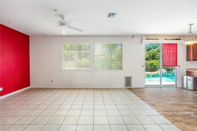1802 Pummelo Dr, Redlands, CA 92374 - unfurnished room with a ceiling fan and light wood finished floors