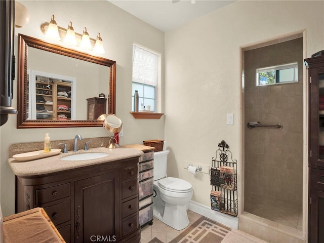 13815 Lexicon Ave, Sylmar, CA 91342 - full bath with vanity, tiled shower, and tile patterned floors