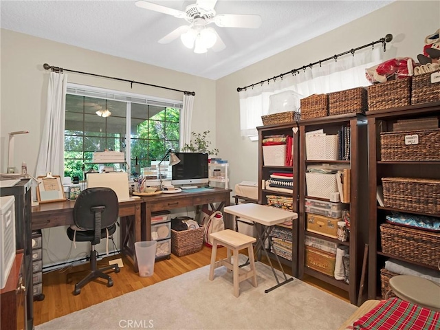 13815 Lexicon Ave, Sylmar, CA 91342 - home office with wood finished floors and ceiling fan