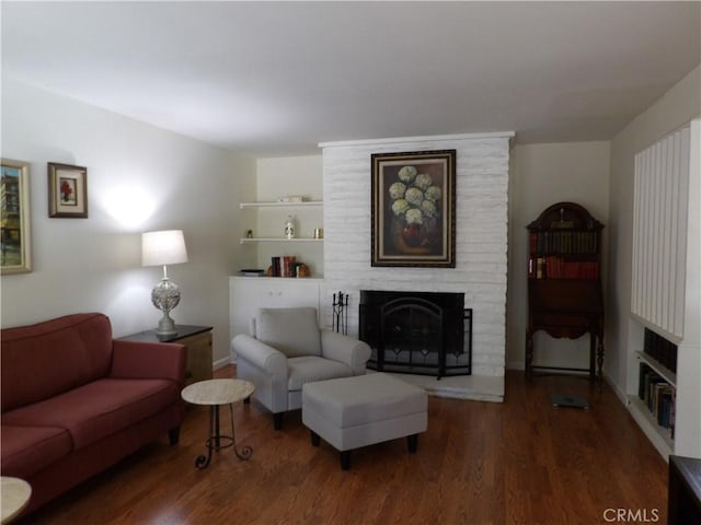 18735 Knapp St, Northridge, CA 91324 - living area with a fireplace and wood finished floors