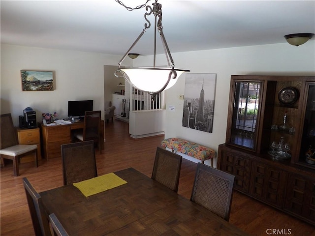 18735 Knapp St, Northridge, CA 91324 - dining area featuring wood finished floors