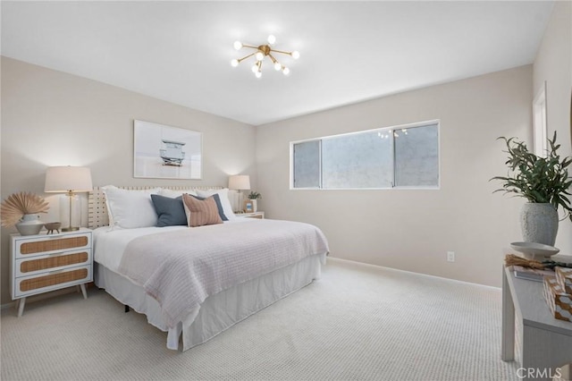 1715 Stanford Ave, Redondo Beach, CA 90278 - carpeted bedroom featuring baseboards and a chandelier
