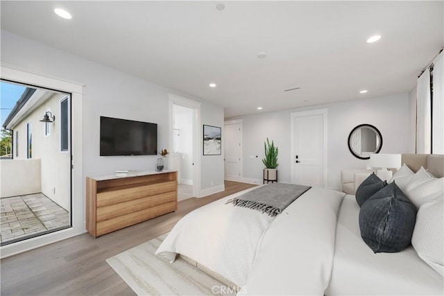 11385 Baskerville Rd, Rossmoor, CA 90720 - bedroom with light wood-type flooring and recessed lighting