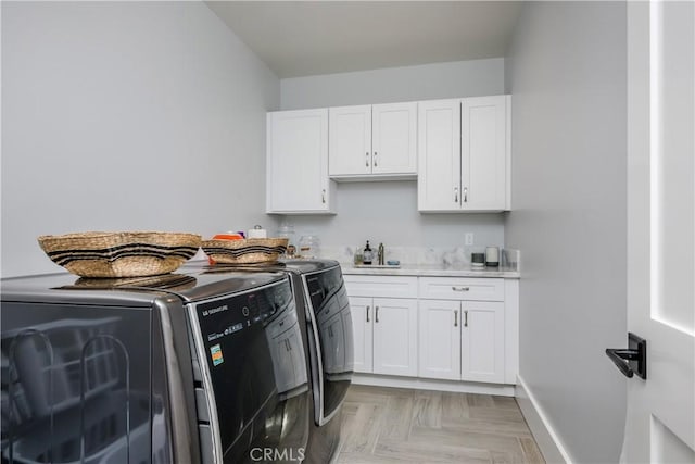 11385 Baskerville Rd, Rossmoor, CA 90720 - washroom featuring washing machine and dryer and cabinet space