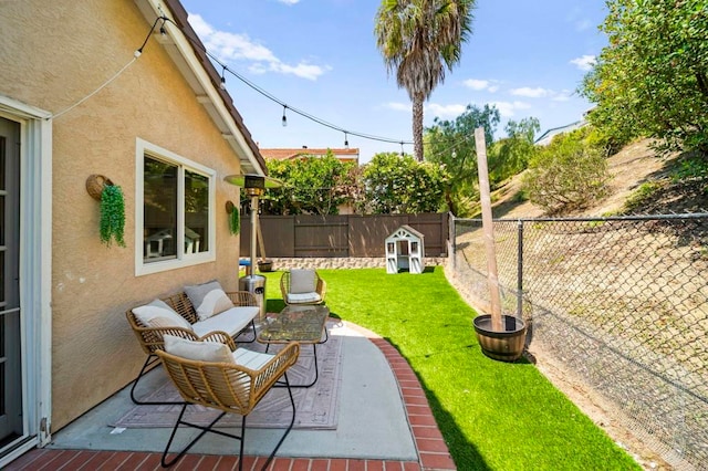 641 Hillhaven Dr, San Marcos, CA 92078 - fenced backyard featuring a patio area