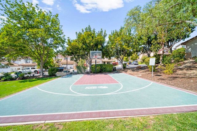 641 Hillhaven Dr, San Marcos, CA 92078 - view of basketball court featuring community basketball court and a residential view