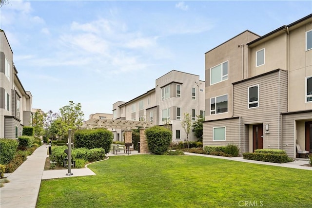 10648 Paramount Blvd, Downey, CA 90241 - view of community with a yard, a pergola, and a residential view