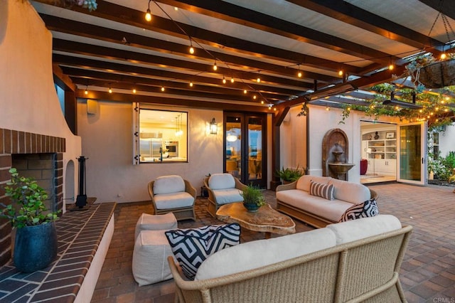 7691 Circulo Sequoia, Carlsbad, CA 92009 - view of patio featuring french doors and an outdoor hangout area
