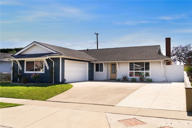 2406 S Pacific Ave, Santa Ana, CA 92704 - single story home featuring concrete driveway, an attached garage, and a chimney