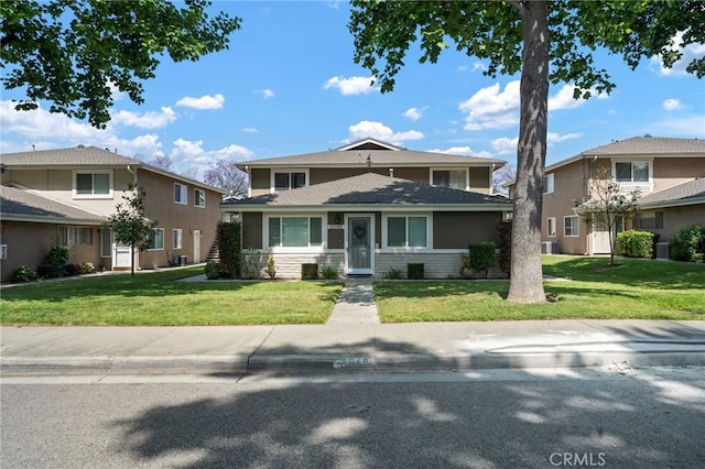 3051 Knollwood Ave, La Verne, CA 91750 - view of front of home featuring a front lawn, stone siding, and roof with shingles