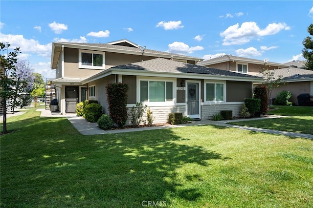 3051 Knollwood Ave, La Verne, CA 91750 - prairie-style home featuring a front yard and roof with shingles