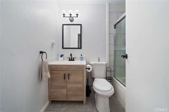 3051 Knollwood Ave, La Verne, CA 91750 - full bath featuring vanity, tile patterned floors, and combined bath / shower with glass door