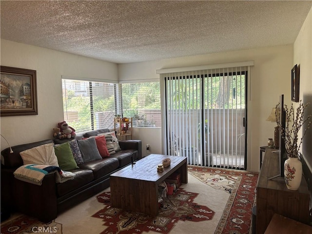22840 Hilton Head Unit 129, Diamond Bar, CA 91765 - living room featuring a textured ceiling