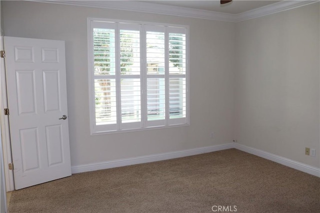 1573 Maple Valley St, Manteca, CA 95336 - carpeted spare room with healthy amount of natural light, crown molding, and ceiling fan