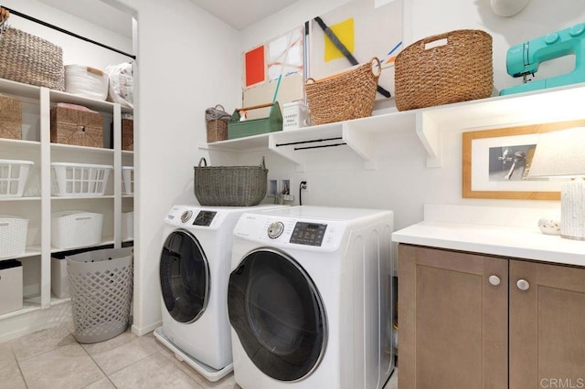 140 Unity Ln, San Marcos, CA 92078 - washroom with washing machine and clothes dryer and light tile patterned flooring