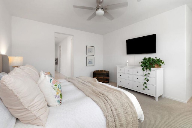 140 Unity Ln, San Marcos, CA 92078 - bedroom with light colored carpet and ceiling fan