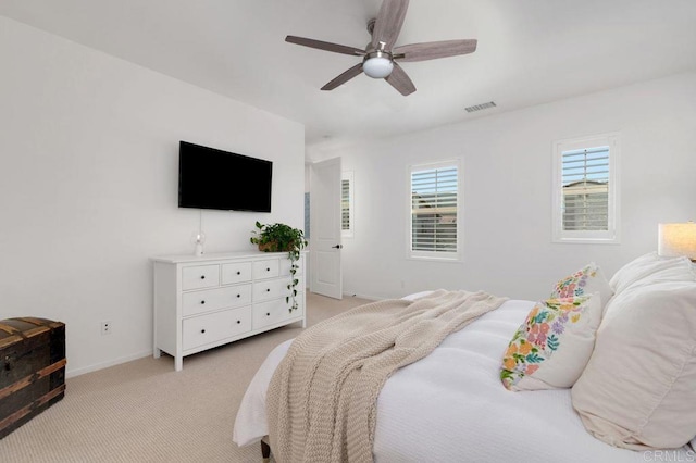 140 Unity Ln, San Marcos, CA 92078 - bedroom featuring light colored carpet and a ceiling fan