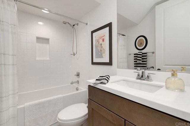 140 Unity Ln, San Marcos, CA 92078 - bathroom with vanity and shower / tub combo with curtain