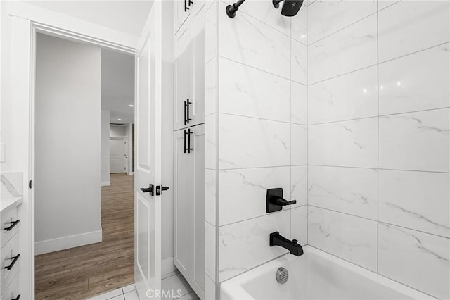 2213 De Mille Rd, Paradise, CA 95969 - full bath featuring shower / washtub combination, vanity, and wood finished floors