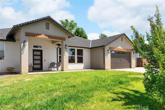 2213 De Mille Rd, Paradise, CA 95969 - ranch-style house featuring stucco siding, an attached garage, and concrete driveway