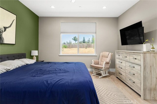 2213 De Mille Rd, Paradise, CA 95969 - bedroom featuring light wood-style flooring and recessed lighting