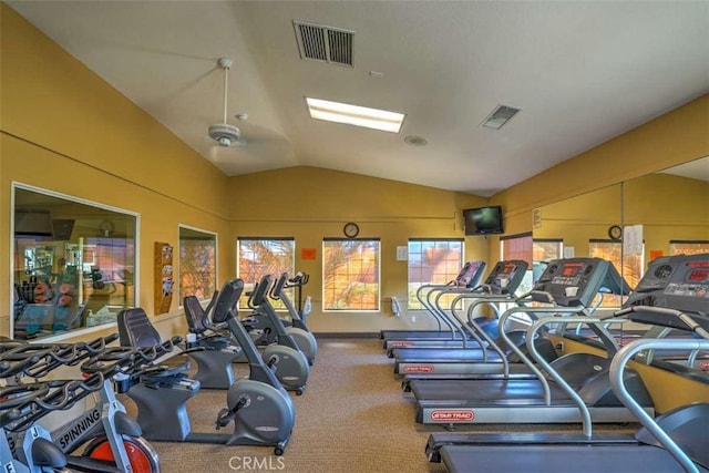 82756 Burnette Dr, Indio, CA 92201 - gym with vaulted ceiling