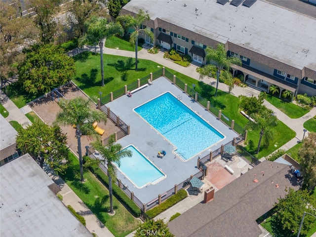 4481 Larwin Ave, Cypress, CA 90630 - aerial view of a pool area