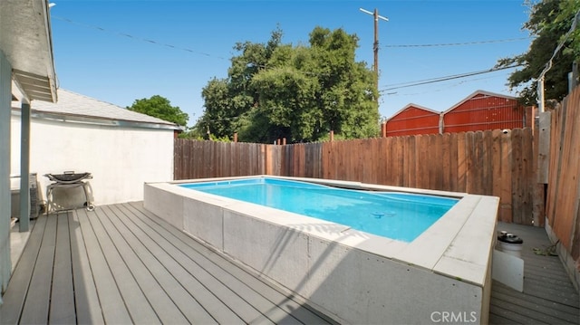 7117 Shadygrove St, Tujunga, CA 91042 - view of pool with a fenced backyard and a deck
