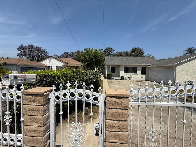 14047 Pierce St, Arleta, CA 91331 - view of front facade featuring a fenced front yard and a gate
