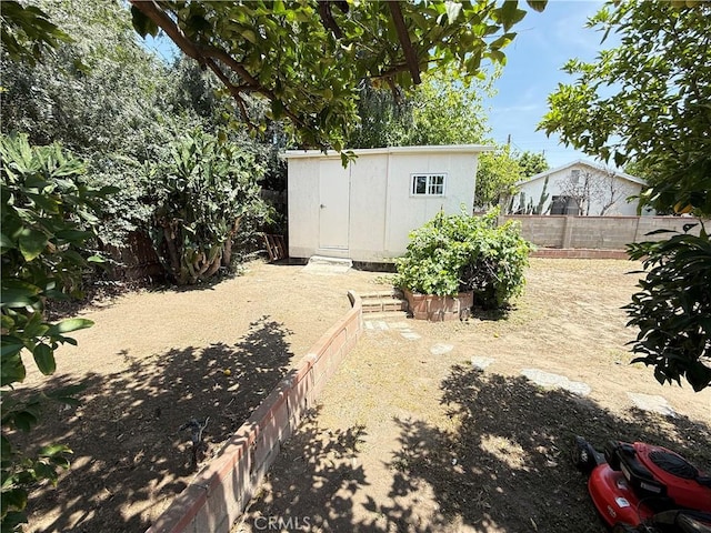 14047 Pierce St, Arleta, CA 91331 - view of yard featuring a storage unit