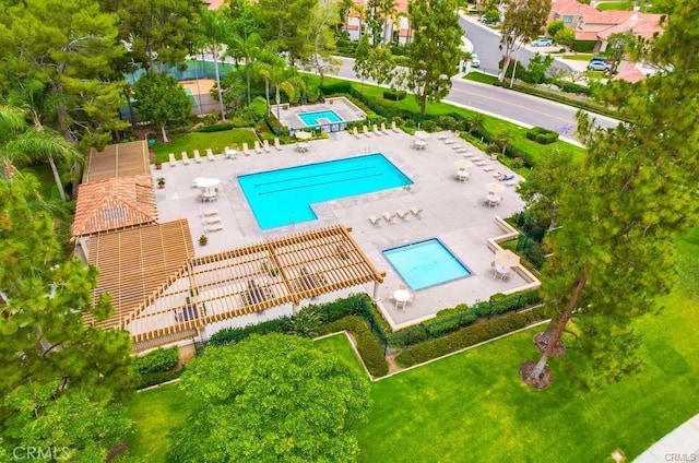 259 Gallery Way, Tustin, CA 92782 - aerial view of a pool area
