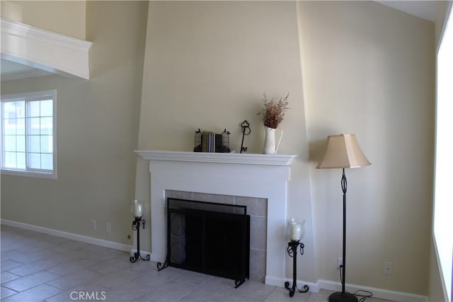 23266 Via Ronda, Mission Viejo, CA 92691 - detailed view of a tiled fireplace and baseboards