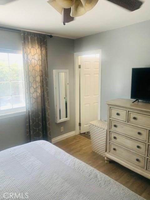 23266 Via Ronda, Mission Viejo, CA 92691 - bedroom featuring dark wood-style floors and ceiling fan