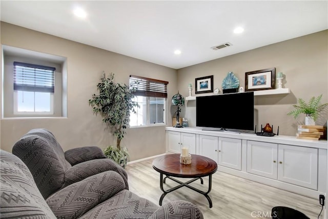 11543 Sky Pointe Dr, Desert Hot Springs, CA 92240 - living room with light wood finished floors and recessed lighting