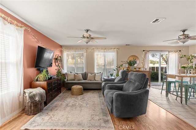 249 Colt Ln, Nipomo, CA 93444 - living room with ceiling fan and wood finished floors