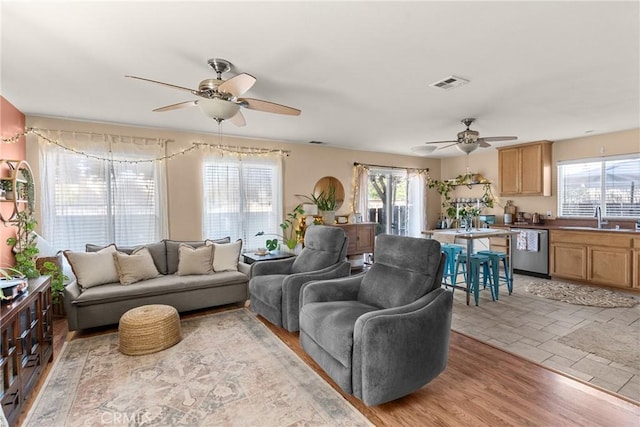 249 Colt Ln, Nipomo, CA 93444 - living room featuring ceiling fan and healthy amount of natural light