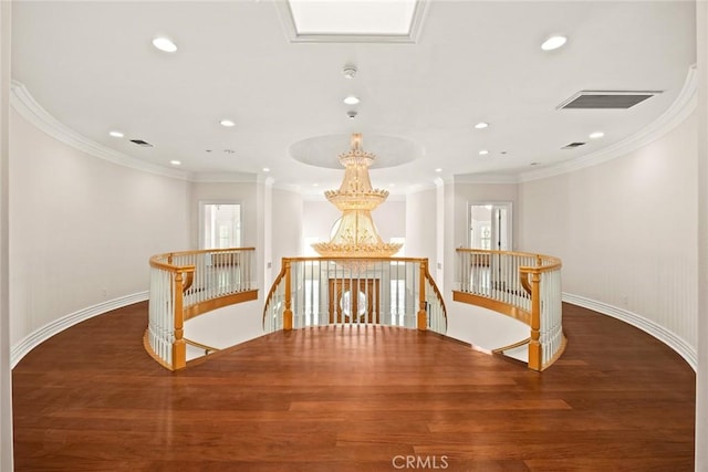 1118 S 6th Ave, Arcadia, CA 91006 - dining area featuring wood finished floors, a chandelier, plenty of natural light, recessed lighting, and crown molding