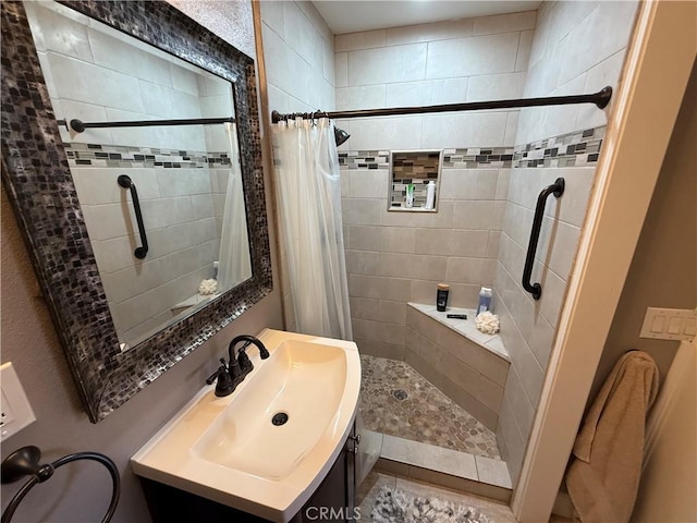 1053 Border Ave, Corona, CA 92882 - bathroom featuring a shower stall and vanity