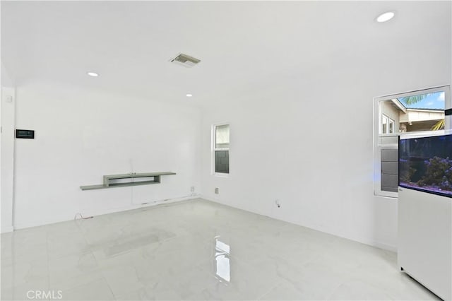 1381 W Summerland Ave, San Pedro, CA 90732 - spare room with marble finish floors and recessed lighting