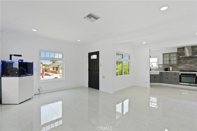1381 W Summerland Ave, San Pedro, CA 90732 - unfurnished living room with recessed lighting