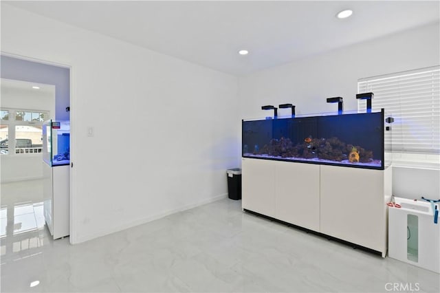 1381 W Summerland Ave, San Pedro, CA 90732 - bedroom with light marble finish flooring and recessed lighting