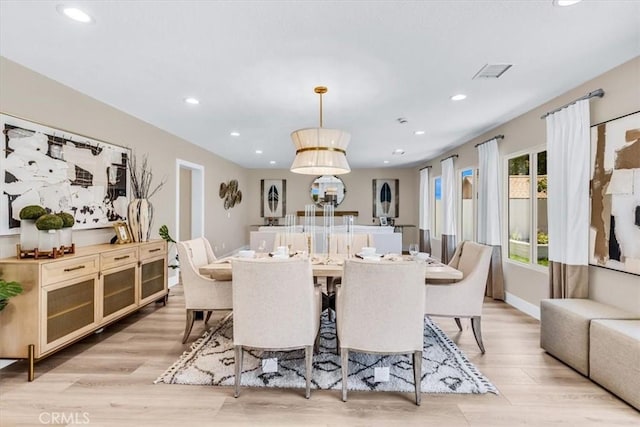 22461 Silver Spur, Lake Forest, CA 92630 - dining space with recessed lighting and light wood finished floors