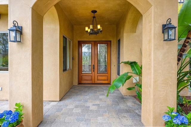 4149 Manchester Ave, Encinitas, CA 92024 - entrance to property featuring french doors and stucco siding