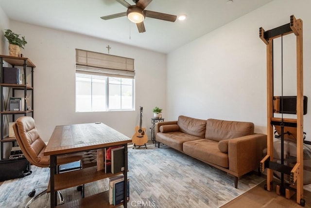 874 Royal Knight Trl, Redlands, CA 92374 - living area with ceiling fan and recessed lighting