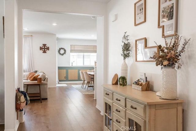 874 Royal Knight Trl, Redlands, CA 92374 - hall with light wood-style flooring and recessed lighting