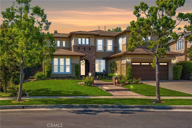 2937 Arboridge Ct, Fullerton, CA 92835 - view of front of property with driveway, stucco siding, a garage, and a tiled roof