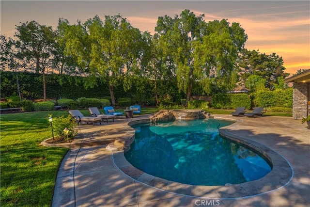 2937 Arboridge Ct, Fullerton, CA 92835 - view of pool with a patio and a lawn