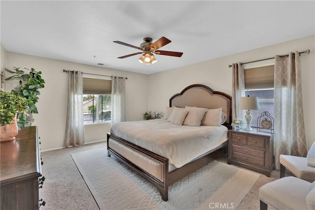 16315 Yorba Linda Ln, Fontana, CA 92336 - bedroom with light carpet and ceiling fan