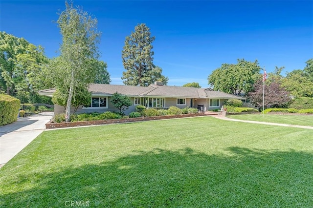 252 W 15th St, Upland, CA 91786 - single story home with a front yard and concrete driveway
